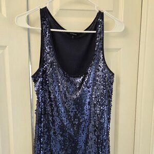 EXPRESS Navy Sequins Tank Top
